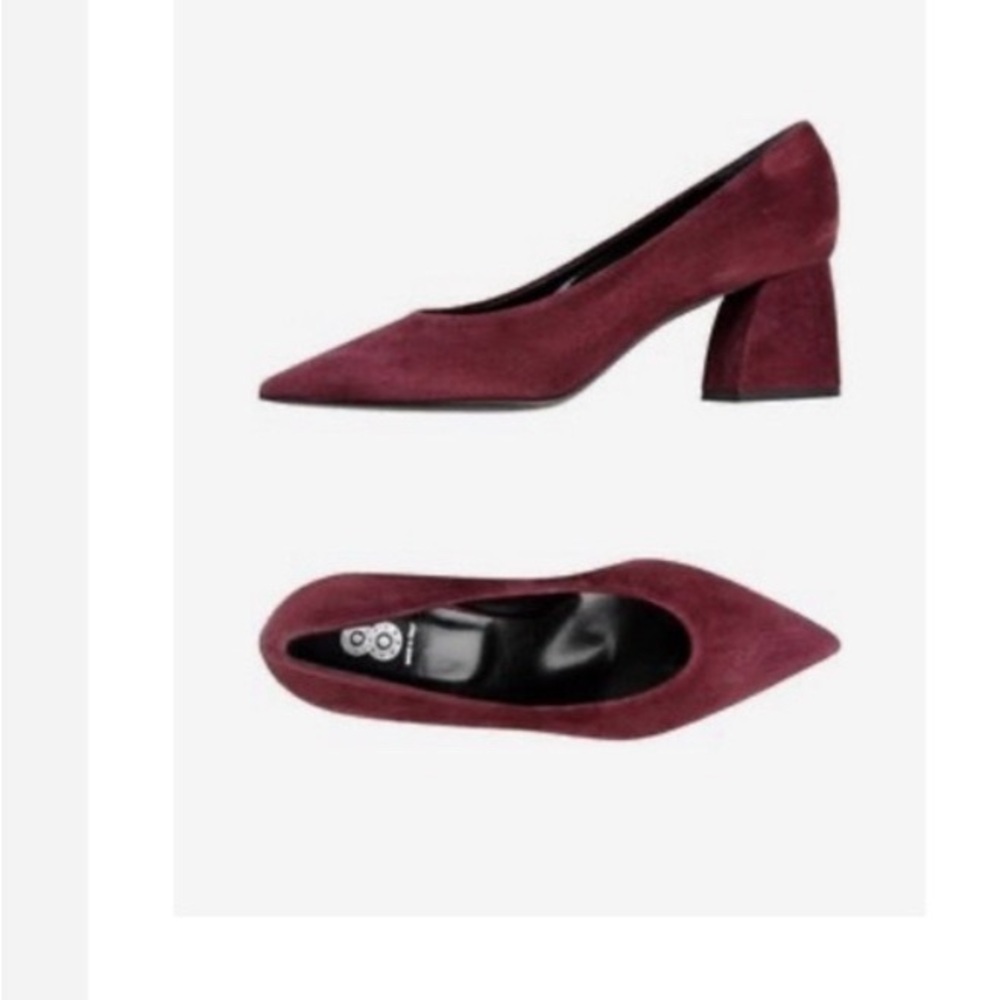 Elegant Burgundy suede Women's Pumps Size:7
